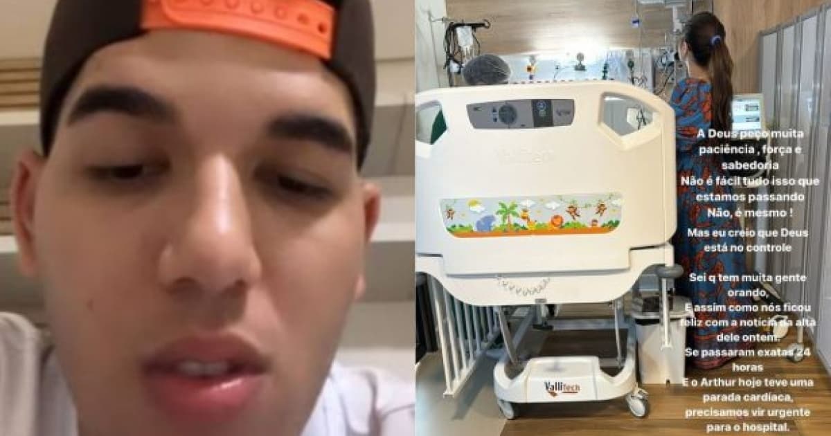 24 horas depois de receber alta, filho de Zé Vaqueiro tem parada cardíaca e volta ao hospital
