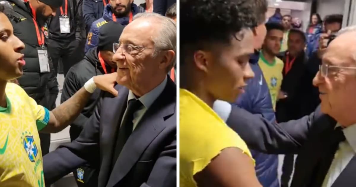 Presidente do Real Madrid, Florentino Pérez tieta Endrick, Vini Jr e pede camisa de Rodrygo