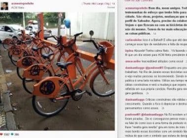 ACM Neto reprova pichação em bicicletas por meio do Instagram
