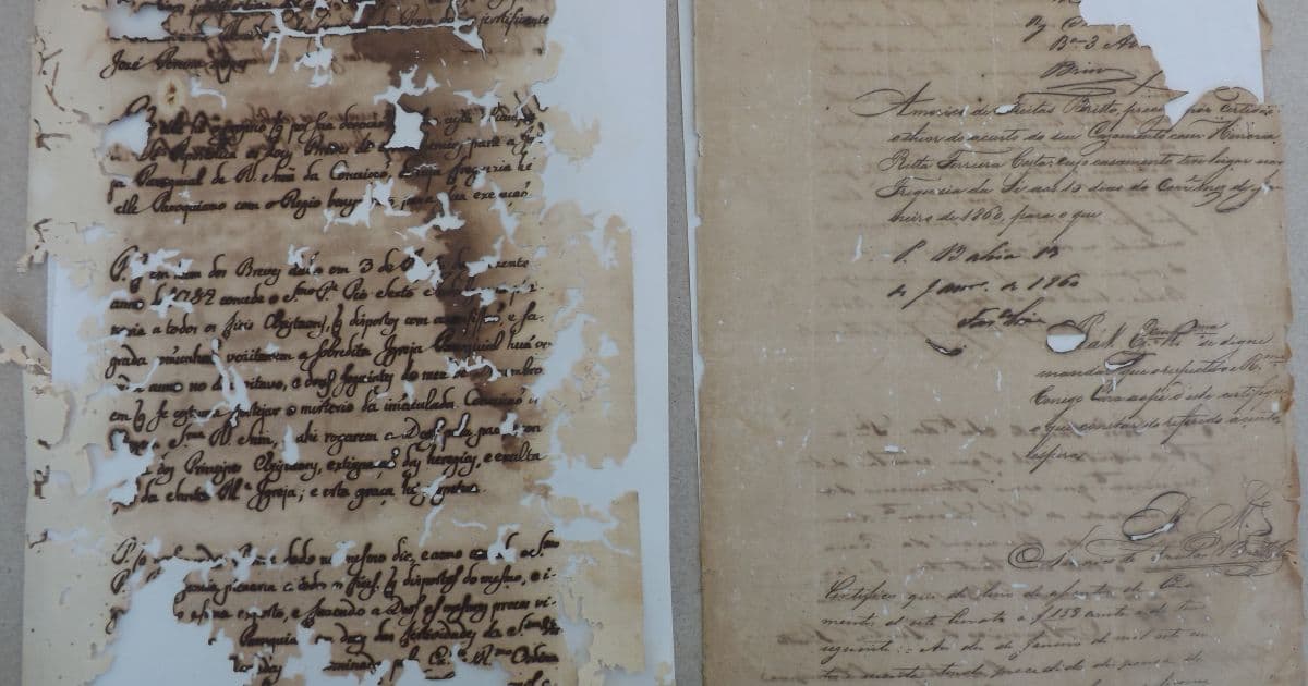 Em meio a 'cemitérios de papel', iniciativa recupera manuscritos históricos da Bahia