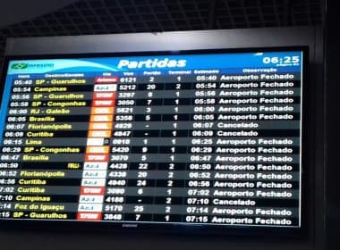 Neblina fecha aeroporto de Porto Alegre e atrasa retorno do Bahia para Salvador