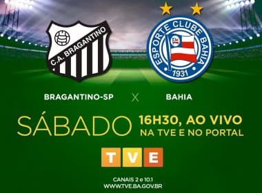 TVE Bahia transmite confronto entre Bragantino e Bahia