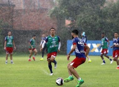 Com chuva no Fazendão, Bahia finaliza preparação para enfrentar o Atlético-PR