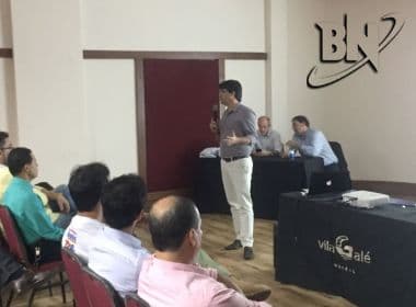 Guilherme Bellintani apresenta proposta para sócios do Bahia em reunião