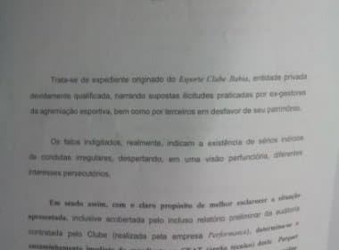 Ex-gestores do Bahia serão investigados pelo MP