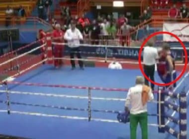 Em Campeonato Juvenil de Boxe, atleta se revolta com decisão e nocauteia juiz