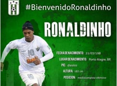 &#039;Comemorando&#039; dia da mentira, clube uruguaio anuncia contratação de Ronaldinho