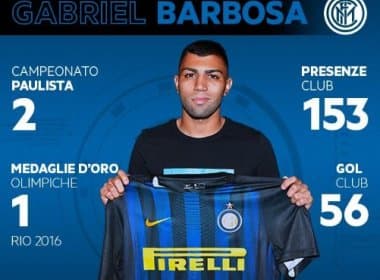 No dia do aniversário, Gabigol é oficializado pela Inter de Milão