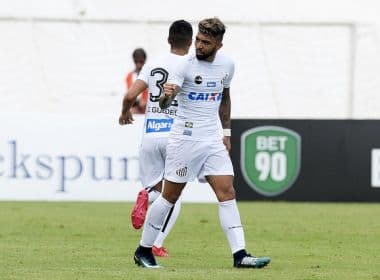 Gabriel vê reestreia boa pelo Santos, mas diz que 'trocaria gol pela vitória'