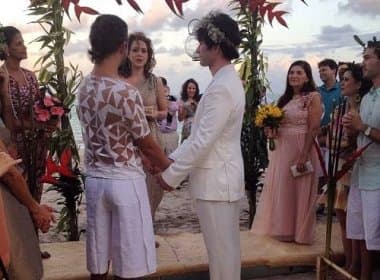 Leandra Leal celebra casamento de ex-BBB Aslan com o médico Arthur Aguiar