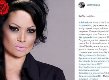 Solange Almeida posta foto em homenagem à cantora Amy Winehouse
