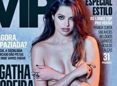 Agatha Moreira posa de topless para capa da revista VIP