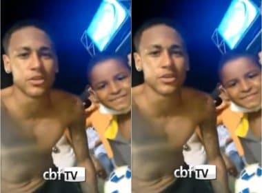 Garoto de Madre de Deus com leucemia realiza sonho de conhecer Neymar em Salvador