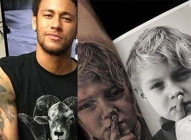 Neymar aumenta coleção de tatuagens e faz homenagem ao filho David Luca