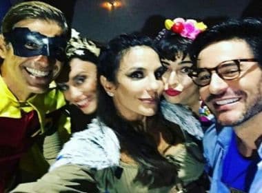 Ivete inicia comemoração dos 45 anos em festa à fantasia na Praia do Forte; confira fotos