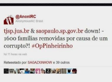 Anonymous Brasil confirma ter derrubado site do TJ-SP em solidariedade a Pinheirinho