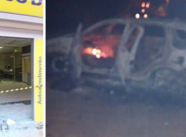 Banco do Brasil de Itaetê é explodido; bando queima dois carros na fuga