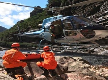 Chapada: Corpo de turista que caiu na Cachoeira da Fumaça é resgatado