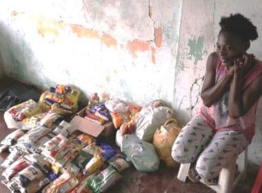 Feira: Mãe que catava comida no lixo para alimentar filhos recebe doações