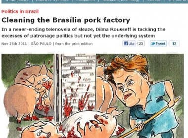 The Economist: Dilma aparece varrendo porcos do Congresso