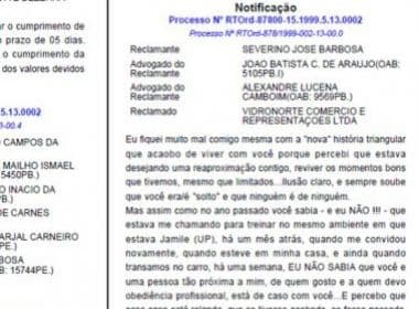 Carta com detalhes da vida sexual de uma servidora é publicada no Diário de Justiça da Paraíba