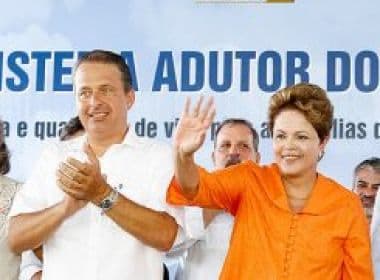 Ao lado de Dilma, Campos lembra legado econômico do PSDB