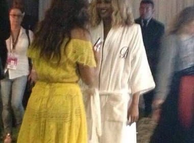 Ivete Sangalo tieta Beyoncé nos bastidores do Rock in Rio