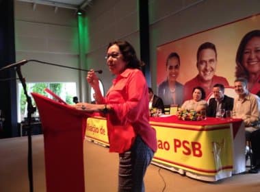 Em discurso de candidata, Lídice critica dualismo PT-PSDB e fala em vencer no 1º turno