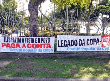 Concentração para protesto é diminuta no Campo Grande; meta é chegar na Fonte Nova