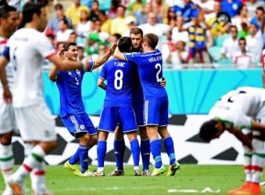 Desclassificada, Bósnia vence Irã por 3 a 1 na Arena Fonte Nova