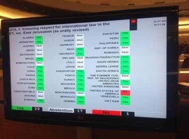 Apenas EUA votou contra investigações sobre ataques de Israel a Palestina