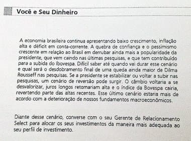 Santander se desculpa por texto em que condena Dilma por atraso na economia