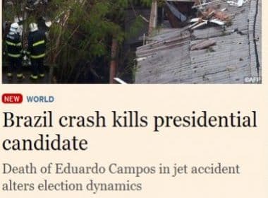 Morte de Campos muda radicalmente eleições, diz &#039;Financial Times&#039;