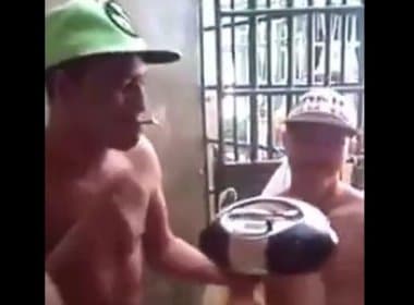 Vídeo mostra presos de Barreiras em festa