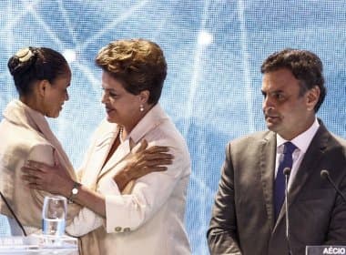 Marina surpreende em 1º debate, com Dilma convencional e Aécio irônico