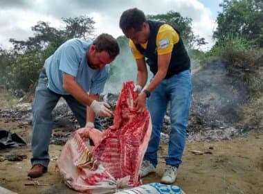 Vigilância apreende carne clandestina em Jaguaquara