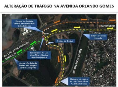 Avenida Orlando Gomes terá alterações de trânsito por conta de obras