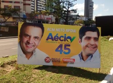 Placas com propaganda eleitoral são retiradas dos jardins de Salvador