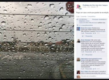Prefeitura de São José é criticada após fazer piada com escassez de chuva em rede social