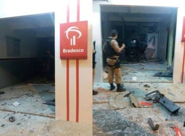 Bandidos destroem agência do banco Bradesco em Cristópolis