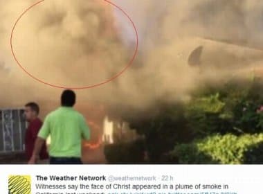 Testemunhas dizem que rosto de Jesus apareceu em fumaça de incêndio antes de salvamento