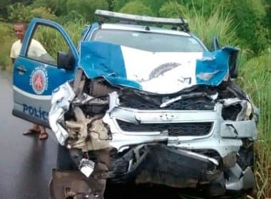 Itapé: Homem morre após colisão frontal com viatura policial na BR-101