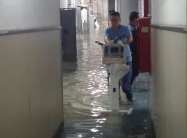 Chuvas alagam hospital Irmã Dulce no Largo de Roma; equipamentos foram danificados