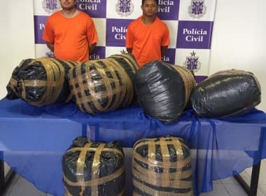 Polícia apreende cem quilos de maconha na Boca do Rio; dois traficantes foram presos