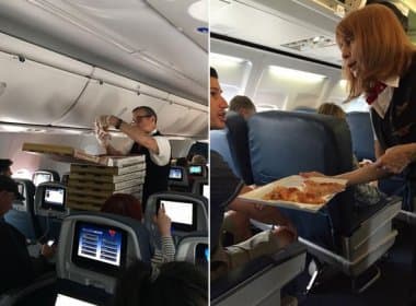 Piloto pede pizza para passageiros de voo atrasado