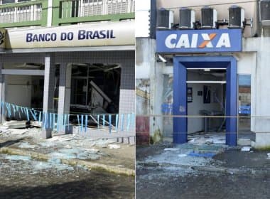 Quadrilha explode duas agências bancárias em Muritiba