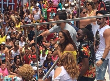Sem Ivete, Carla Cristina e Lázaro Ramos fazem arrastão na Barra