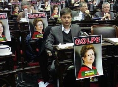 Deputado argentino organiza protesto contra impeachment de Dilma no Parlamento