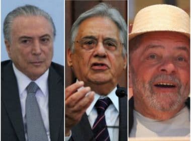 Temer, FHC e Lula articulam pacto para manter partidos nas eleições de 2018