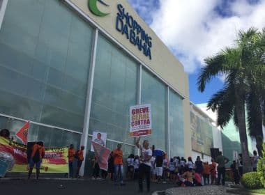CTB avisa que Av. ACM só será liberada às 14h; protesto tenta barrar abertura do shopping